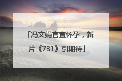 冯文娟官宣怀孕，新片《731》引期待