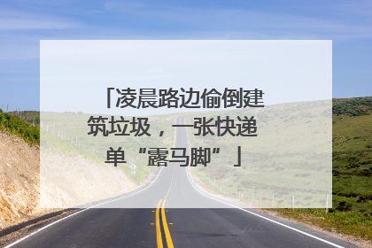 凌晨路边偷倒建筑垃圾，一张快递单“露马脚”