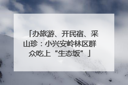 办旅游、开民宿、采山珍：小兴安岭林区群众吃上“生态饭”