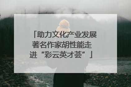 助力文化产业发展 著名作家胡性能走进“彩云英才荟”