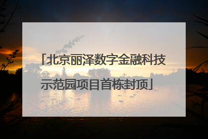 北京丽泽数字金融科技示范园项目首栋封顶