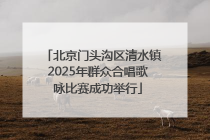 北京门头沟区清水镇2025年群众合唱歌咏比赛成功举行