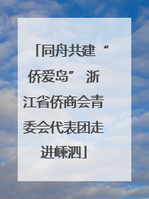 同舟共建“侨爱岛” 浙江省侨商会青委会代表团走进嵊泗