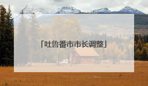 吐鲁番市市长调整