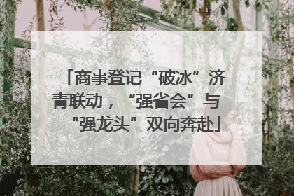 商事登记“破冰”济青联动，“强省会”与“强龙头”双向奔赴