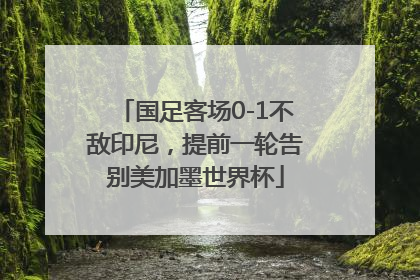 国足客场0-1不敌印尼，提前一轮告别美加墨世界杯