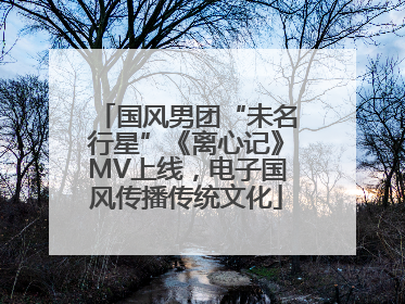 国风男团“未名行星”《离心记》MV上线，电子国风传播传统文化
