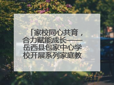 家校同心共育，合力赋能成长——岳西县包家中心学校开展系列家庭教育活动