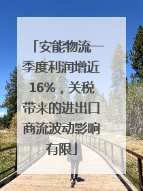 安能物流一季度利润增近16%，关税带来的进出口商流波动影响有限