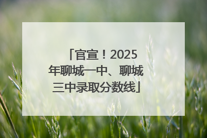 官宣！2025年聊城一中、聊城三中录取分数线
