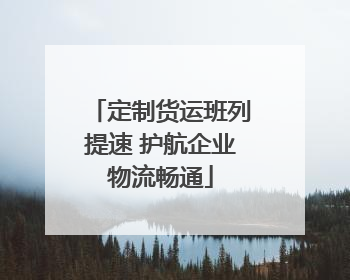 定制货运班列提速 护航企业物流畅通