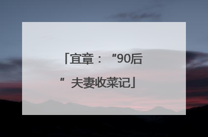 宜章：“90后”夫妻收菜记