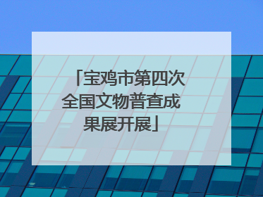 宝鸡市第四次全国文物普查成果展开展