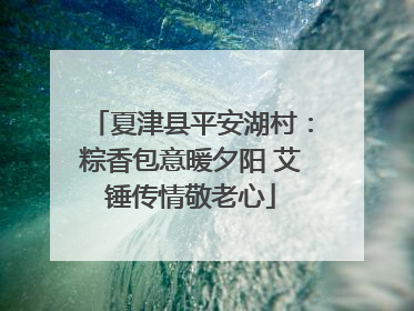 夏津县平安湖村：粽香包意暖夕阳 艾锤传情敬老心
