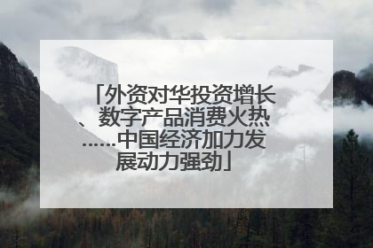 外资对华投资增长、数字产品消费火热……中国经济加力发展动力强劲