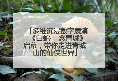 多维沉浸数字展演《白蛇·一念青城》启幕，带你走进青城山的仙侠世界