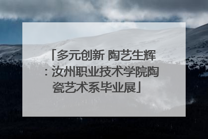 多元创新 陶艺生辉：汝州职业技术学院陶瓷艺术系毕业展
