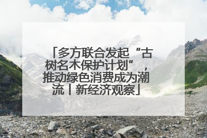 多方联合发起“古树名木保护计划”，推动绿色消费成为潮流丨新经济观察