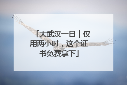 大武汉一日｜仅用两小时，这个证书免费拿下