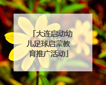 大连启动幼儿足球启蒙教育推广活动