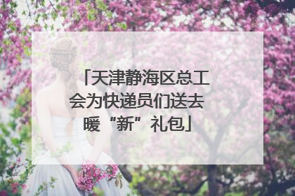 天津静海区总工会为快递员们送去暖“新”礼包