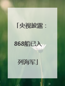 央视披露：868船已入列海军