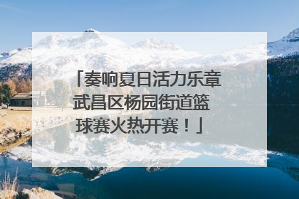 奏响夏日活力乐章 武昌区杨园街道篮球赛火热开赛！