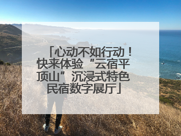心动不如行动！快来体验“云宿平顶山”沉浸式特色民宿数字展厅