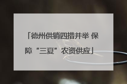 德州供销四措并举 保障“三夏”农资供应