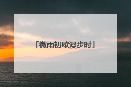 微雨初歇漫步时