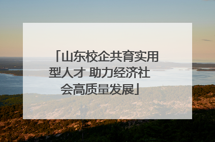 山东校企共育实用型人才 助力经济社会高质量发展