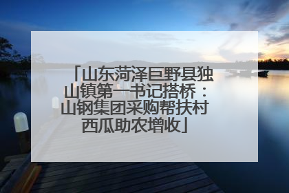 山东菏泽巨野县独山镇第一书记搭桥：山钢集团采购帮扶村西瓜助农增收