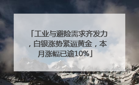 工业与避险需求齐发力，白银涨势紧逼黄金，本月涨幅已逾10%