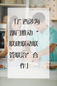 广西涉海部门推动“联建联动联管联治”合作