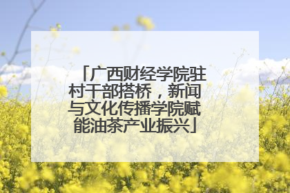 广西财经学院驻村干部搭桥，新闻与文化传播学院赋能油茶产业振兴