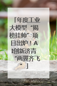 年度工业大模型“揭榜挂帅”项目出炉！AI创新济青“两翼齐飞”