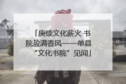 庚续文化薪火 书院盈满香风——单县“文化书院”见闻