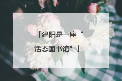建阳是一座“活态图书馆”