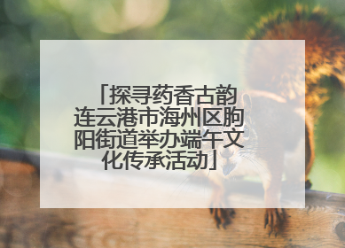 探寻药香古韵 连云港市海州区朐阳街道举办端午文化传承活动
