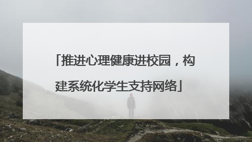 推进心理健康进校园，构建系统化学生支持网络