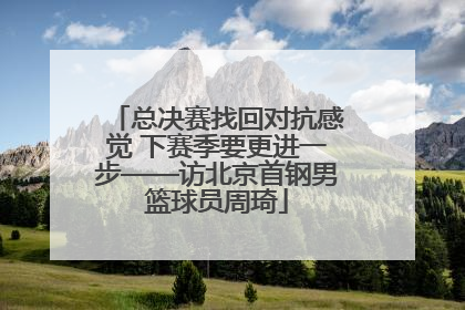 总决赛找回对抗感觉 下赛季要更进一步——访北京首钢男篮球员周琦
