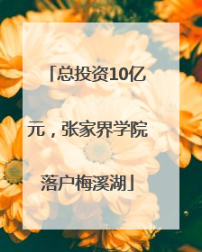 总投资10亿元，张家界学院落户梅溪湖