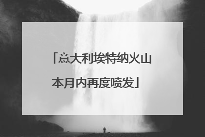 意大利埃特纳火山本月内再度喷发
