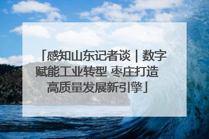 感知山东记者谈｜数字赋能工业转型 枣庄打造高质量发展新引擎