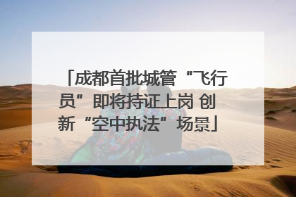 成都首批城管“飞行员”即将持证上岗 创新“空中执法”场景