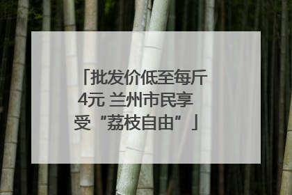 批发价低至每斤4元 兰州市民享受“荔枝自由”