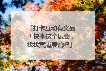 打卡互动有奖品！快来这个展会，找找黄浦展馆吧