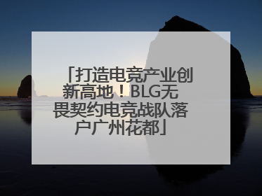 打造电竞产业创新高地！BLG无畏契约电竞战队落户广州花都