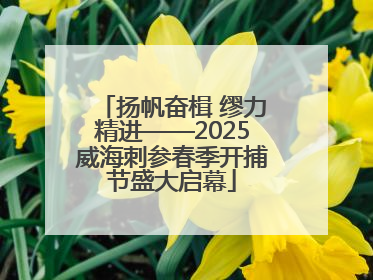 扬帆奋楫 缪力精进——2025威海刺参春季开捕节盛大启幕