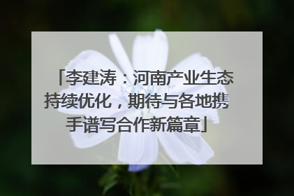 李建涛：河南产业生态持续优化，期待与各地携手谱写合作新篇章